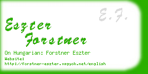 eszter forstner business card